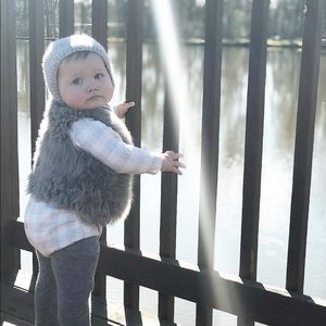 Belle enfant real fur vest